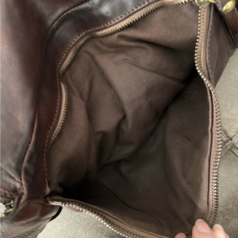 Campomaggi Dark Brown Leather Crossbody Bag - Picture 7 of 10